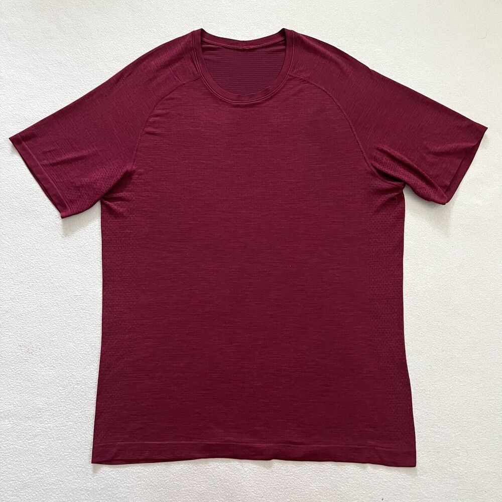 Lululemon Violet Red Dashing Purple Metal Vent Tech Surge SS Short Sleeve Top L